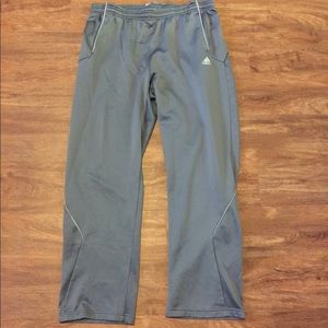 Gray sweatpants. Dry fit.